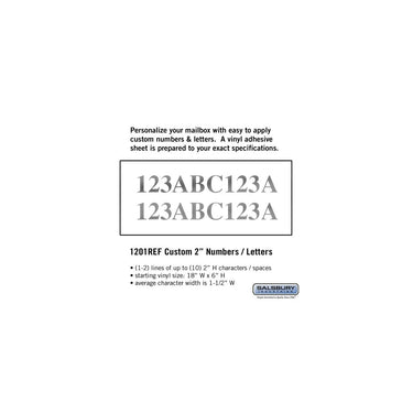 Custom Numbers / Letters - Horizontal - Reflective Vinyl - 2 Inches High